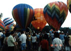 Balloons begin standing up