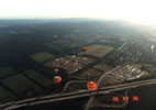 Aerial view of Bloomsbury, NJ from the balloon